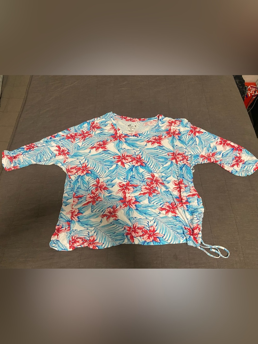 Palm Grove 3x floral blouse
